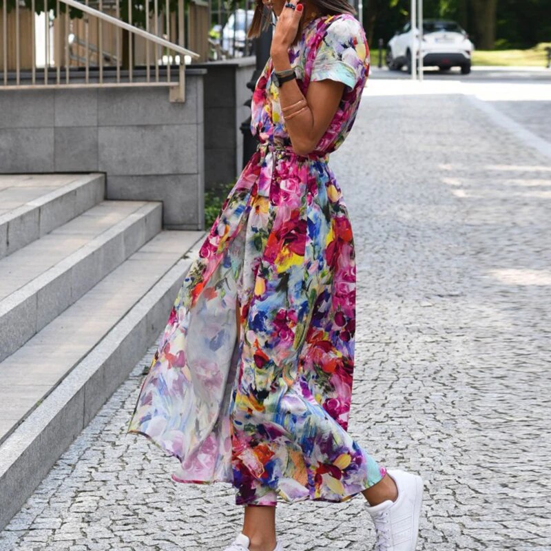 Sabina | Kleid mit Blumendruck Frühling/Sommer