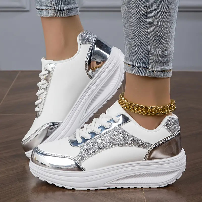 Maelys | Pailletten Dicke Sohle Leichte Frauenschuhe
