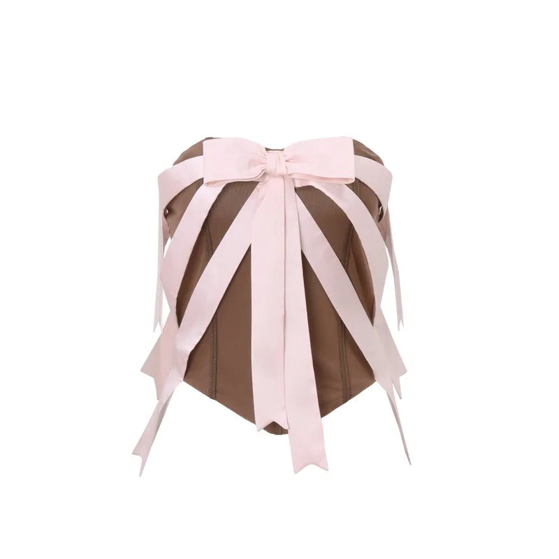 Sky | Off-Shoulder Korsett mit Schleifen