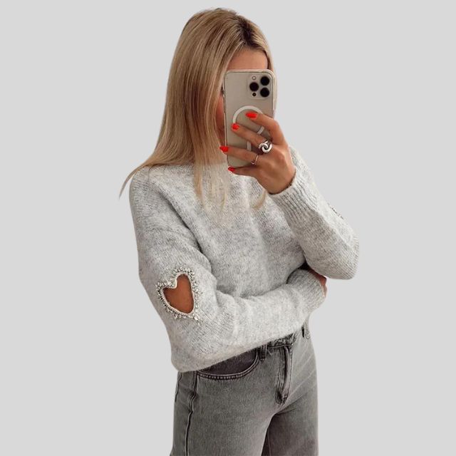 Eldric | Gemütlicher Wollpullover mit Herz-Detail