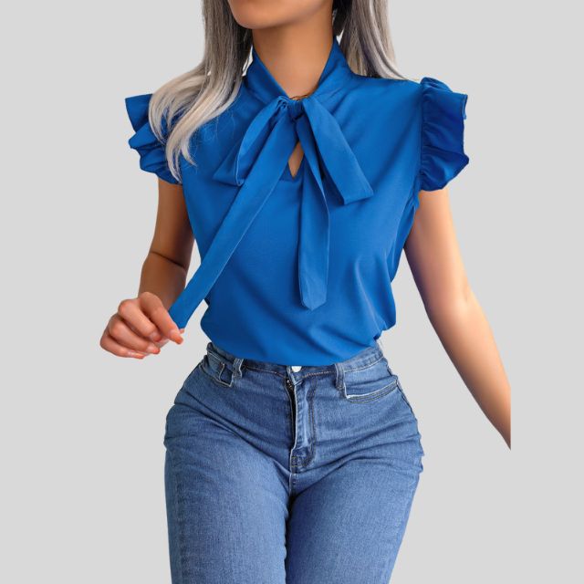 Ignacia | Elegante Bluse mit Rüschen und Schleife