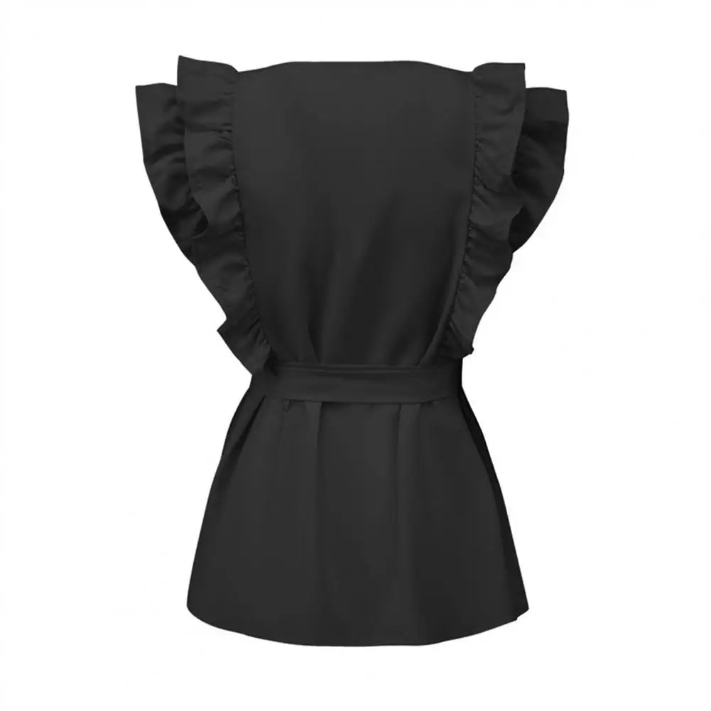 Darrell | Bluse mit Rüschenärmeln und Gürtel