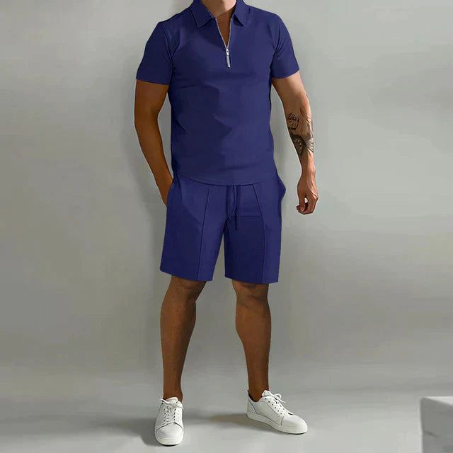 Silja | Zweiteiliges Set - Luxuriöses Polo und Shorts Sommerset für Männer