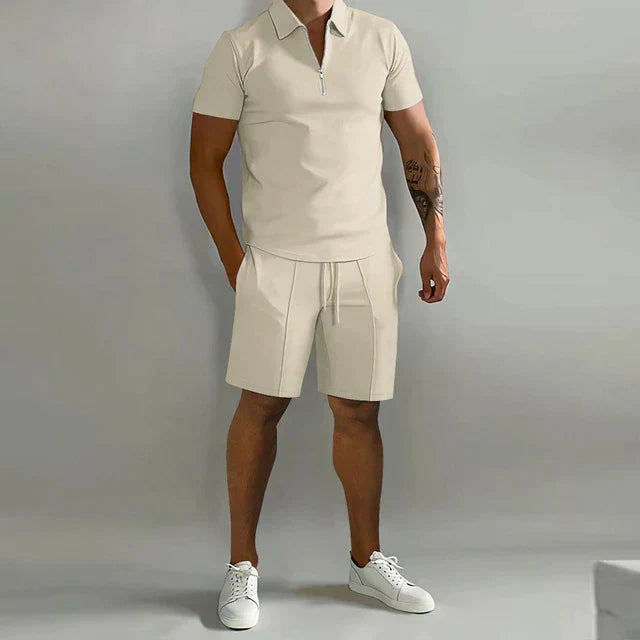 Silja | Zweiteiliges Set - Luxuriöses Polo und Shorts Sommerset für Männer