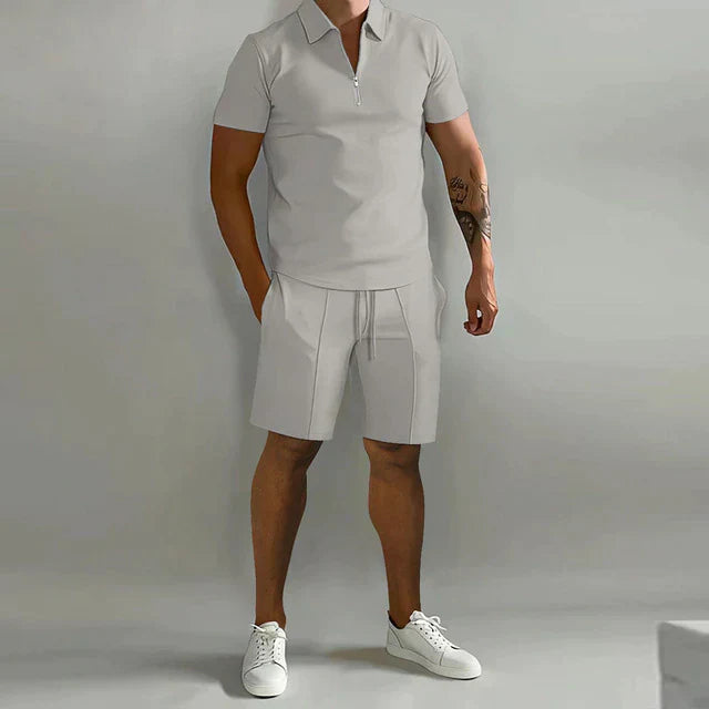 Silja | Zweiteiliges Set - Luxuriöses Polo und Shorts Sommerset für Männer