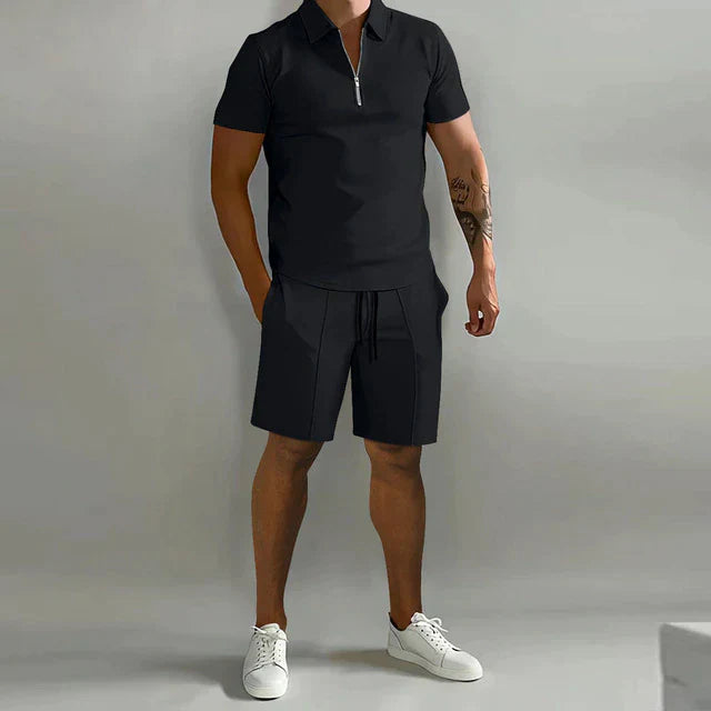 Silja | Zweiteiliges Set - Luxuriöses Polo und Shorts Sommerset für Männer