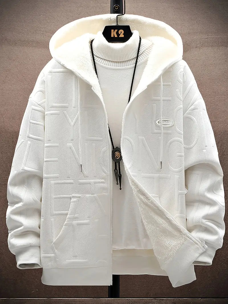 Polu | Polyester Fleece-gefütterte Kapuzenjacke mit Spandex