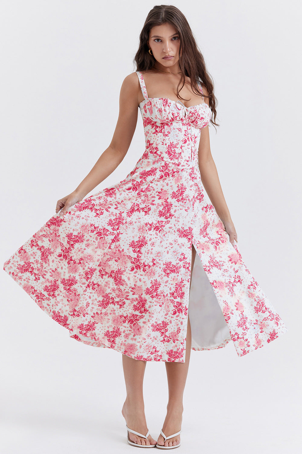 Camille | Floral Print Kleid mit Riemen