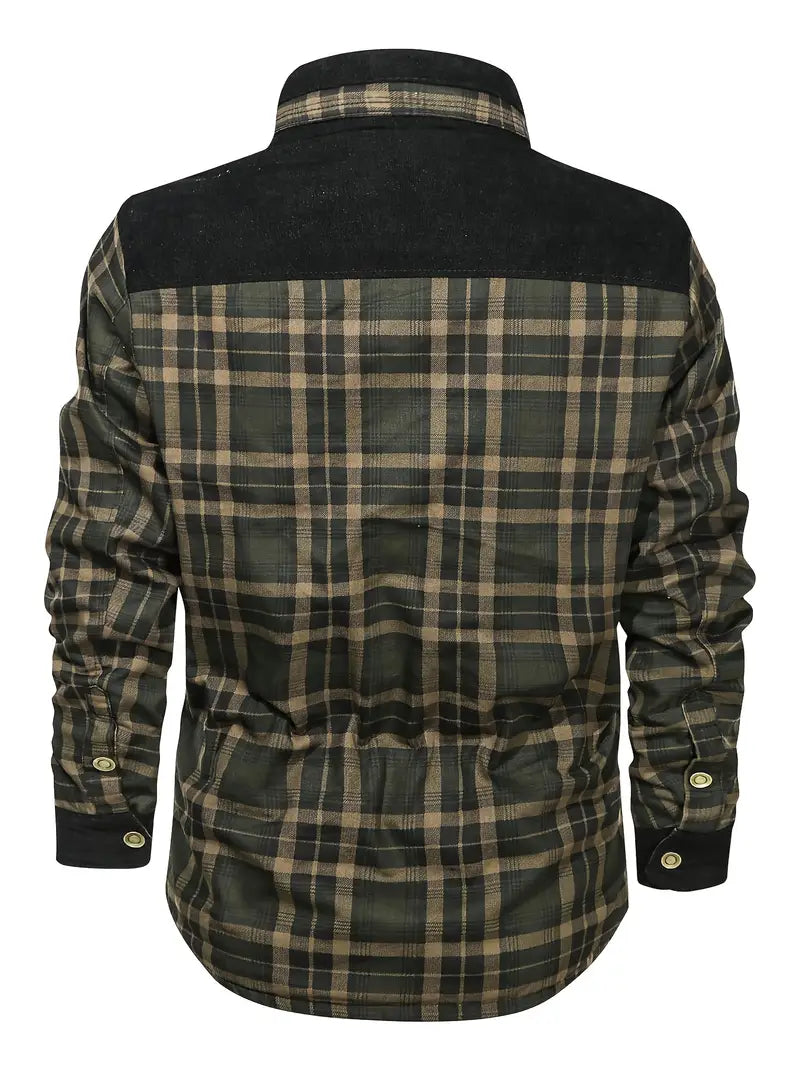 Rero | Herren Retro-Karohemd mit Fleece-Futter – Warmer Freizeitmantel