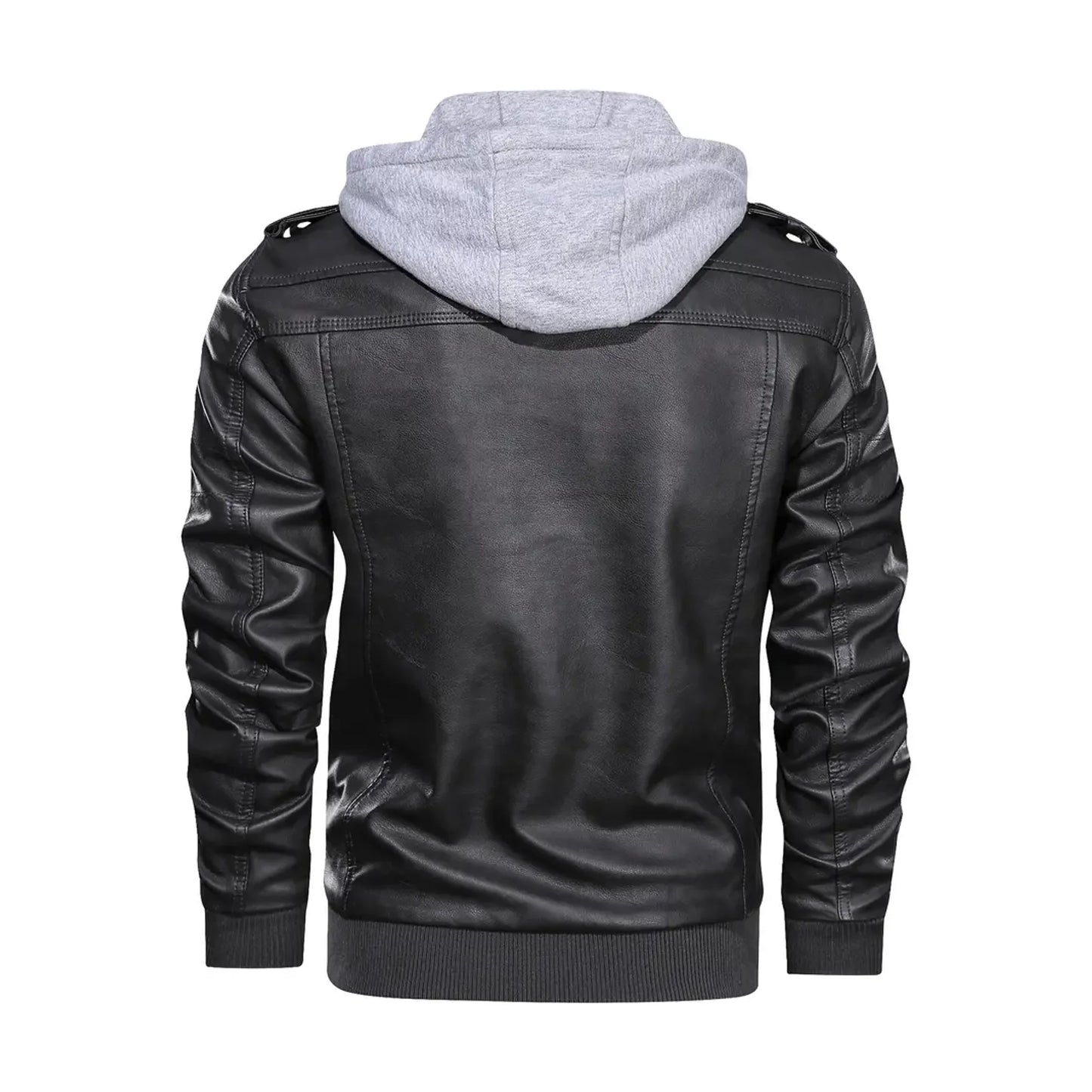 Prio | Stilvolle Premium Leder-Winter-Jacke mit Kapuze