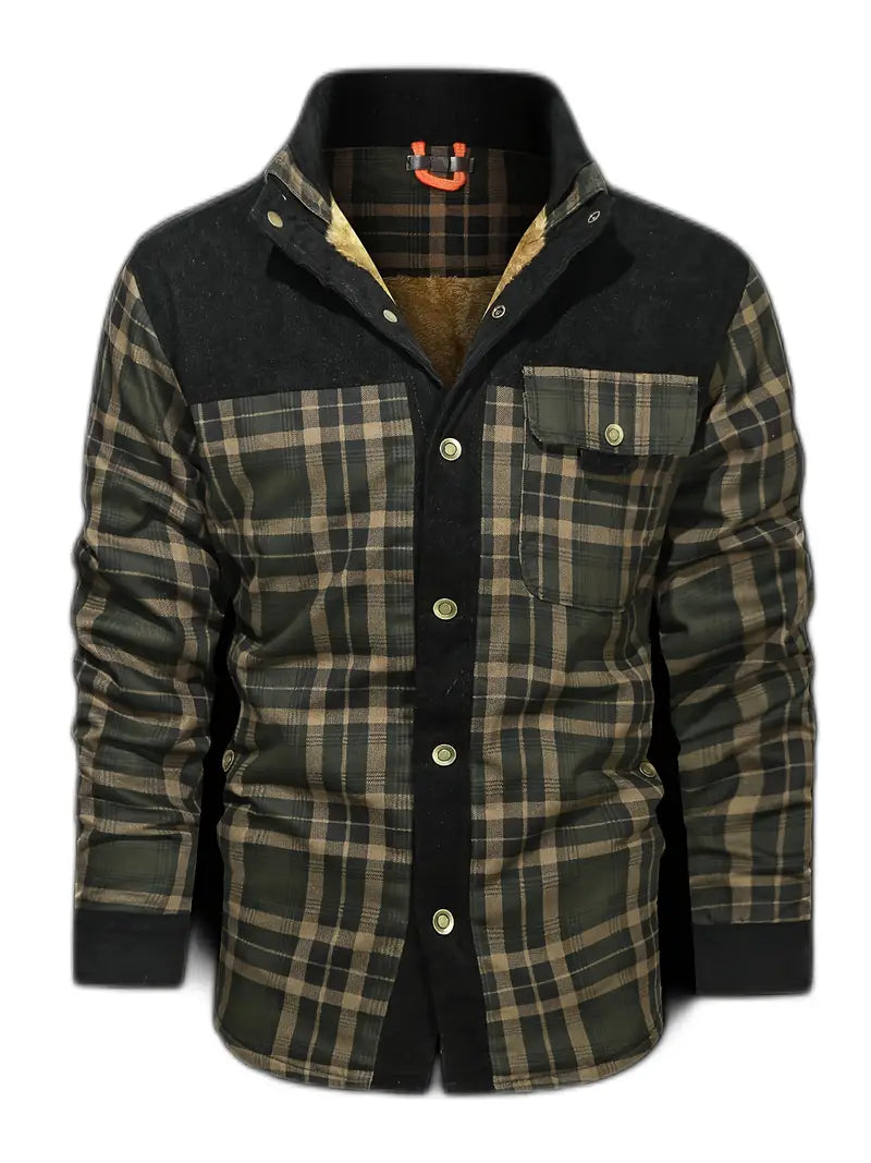 Rero | Herren Retro-Karohemd mit Fleece-Futter – Warmer Freizeitmantel
