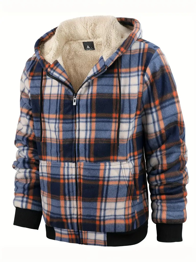 Fleso | Herren Fleecejacke – Casual, Einfarbig, Warm für Herbst/Winter