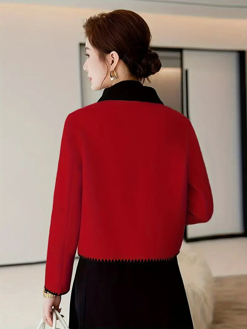 Lodi | Chic Damen Blazer aus Vlies-Mischung – Doppelreiher, Eleganter Revers
