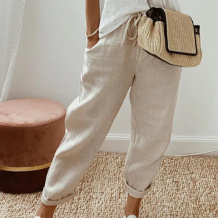 Fiamma | weite, sommerhose aus leinen