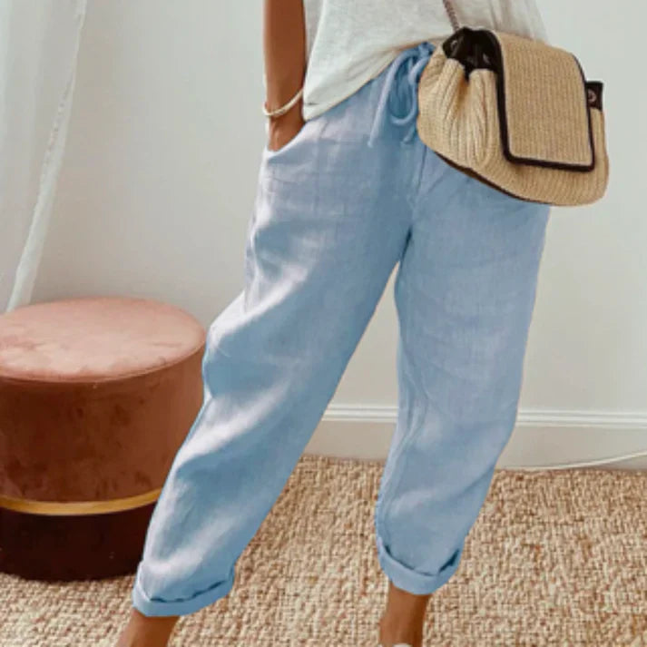 Fiamma | weite, sommerhose aus leinen