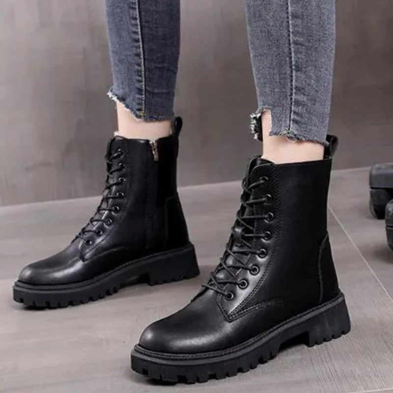 Florian | Schwarze Leder-Winterstiefel