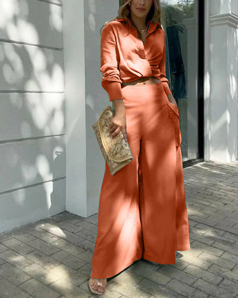 Bruna | Zweiteiliges Casual-Set in Uni