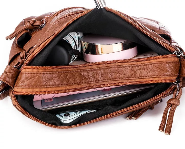 Orisas-Tasche aus Weichem Leder