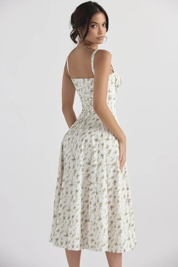 Carmen | Bequemes Bustier-Sommerkleid mit Blumendruck