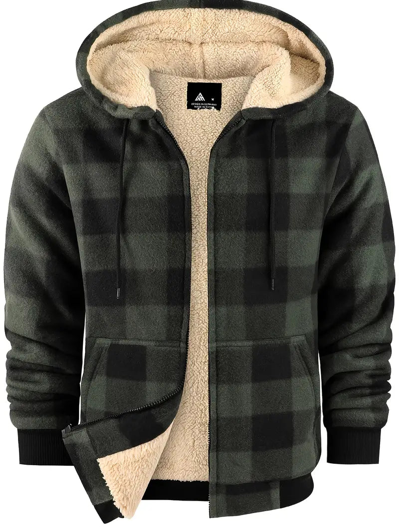 Fleso | Herren Fleecejacke – Casual, Einfarbig, Warm für Herbst/Winter
