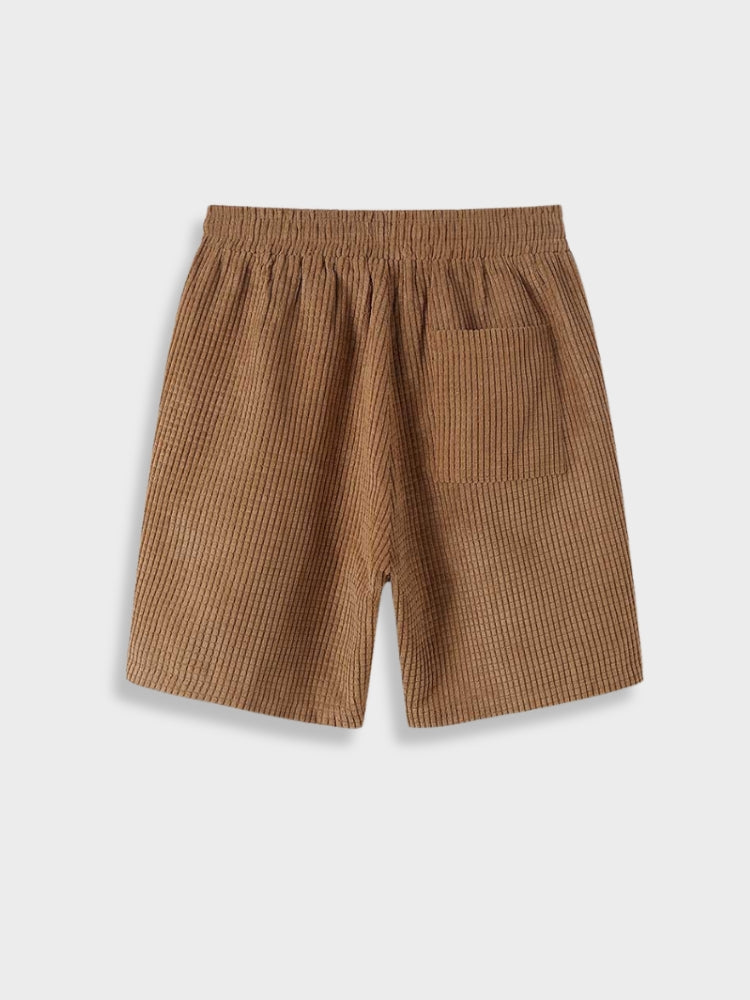 Verie | Corduroy Poloshirt und Kurze Hose Sommer Set für Herren