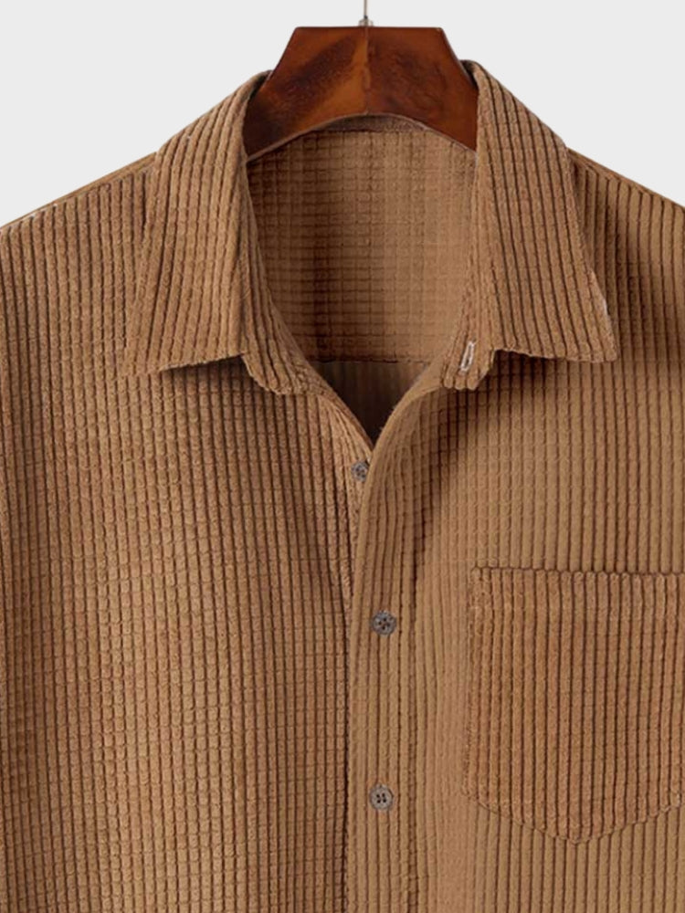Verie | Corduroy Poloshirt und Kurze Hose Sommer Set für Herren