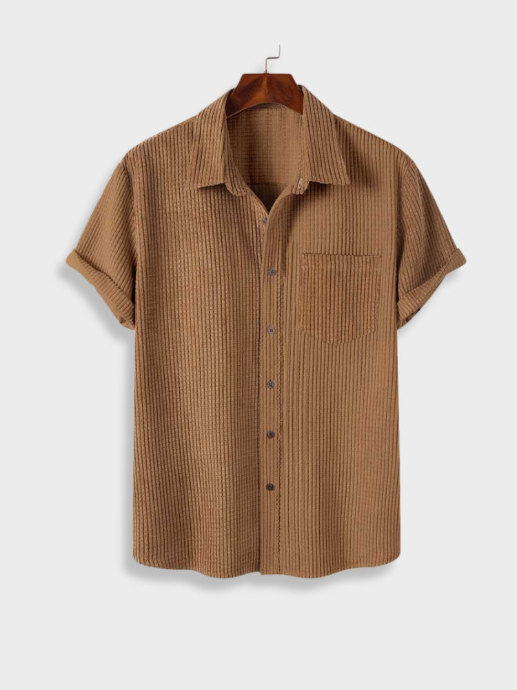 Verie | Corduroy Poloshirt und Kurze Hose Sommer Set für Herren