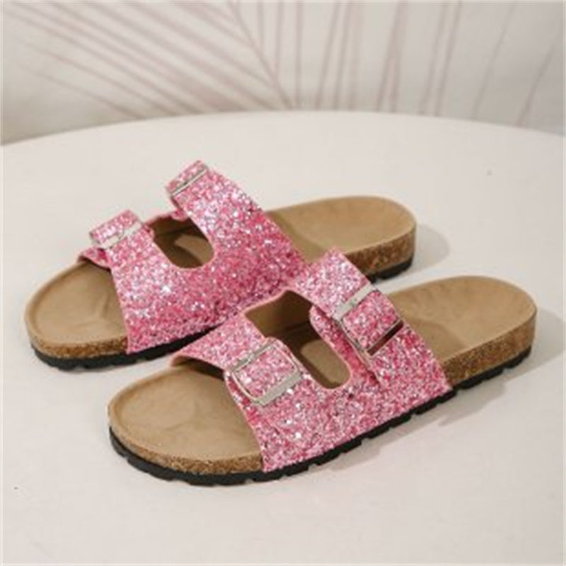 Darleen | Sommertrend Pailletten-Sandalen