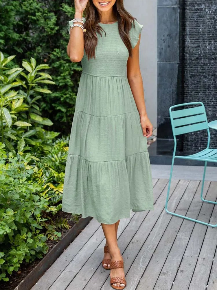 Roxane | Feminines Sommerkleid mit Rüschen und Taschen