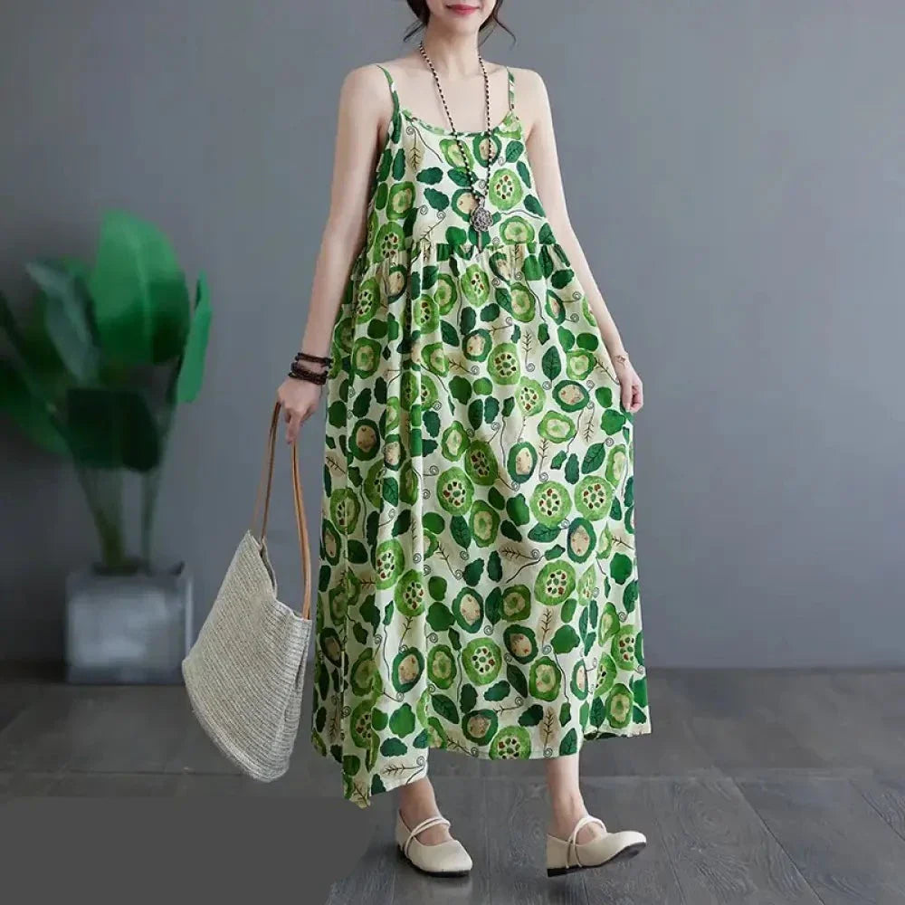 Delara | Grünes Kiwi Sommerkleid