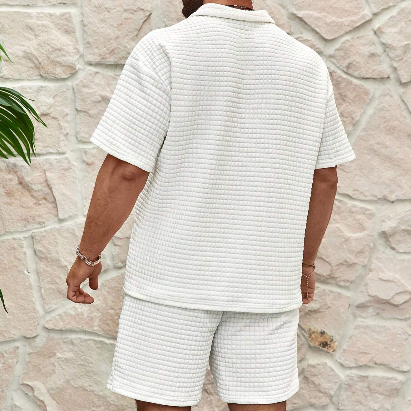 Nadelo | Waffelgestrickter Sommeranzug