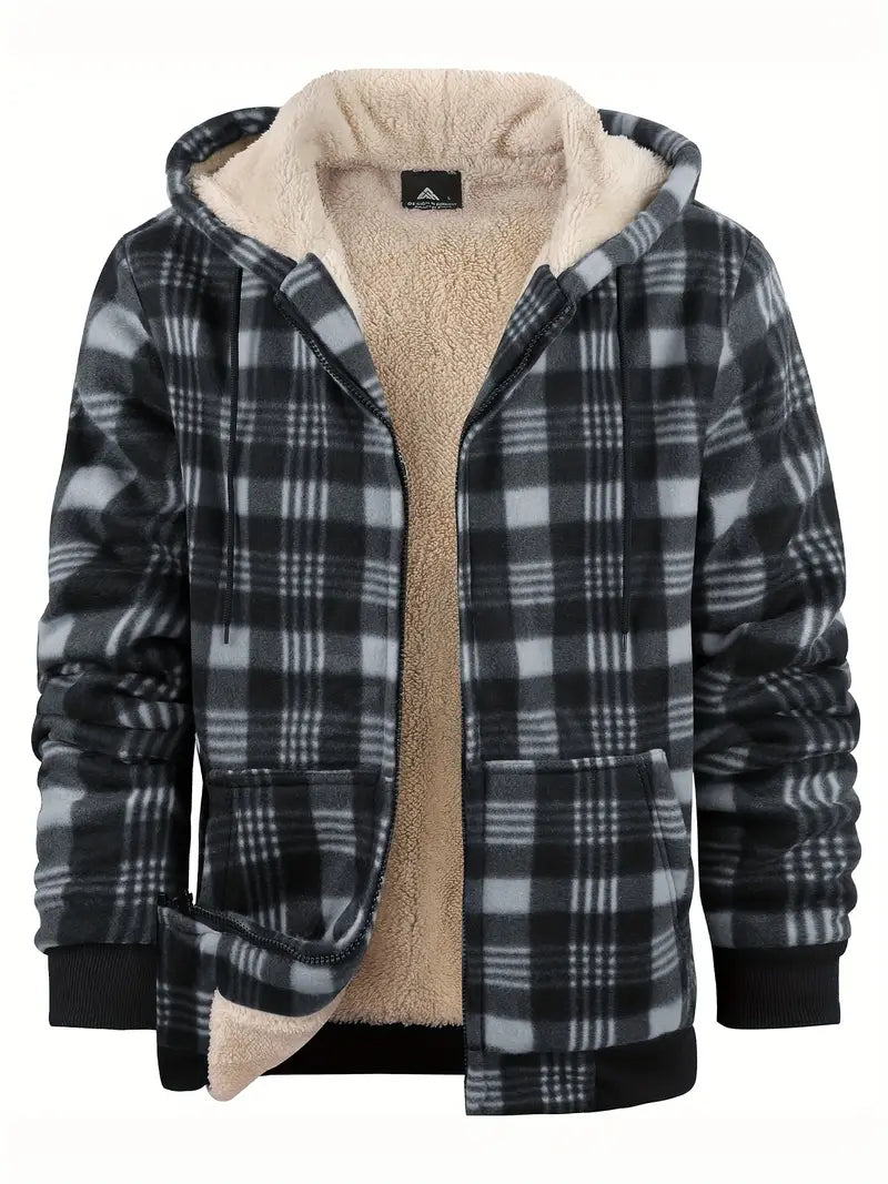 Fleso | Herren Fleecejacke – Casual, Einfarbig, Warm für Herbst/Winter