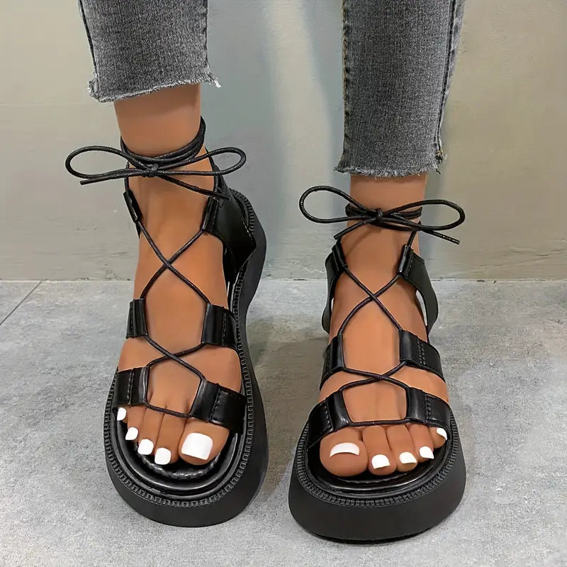 Patrise | Komfort-Plattform-Schuhe mit Kreuzmuster