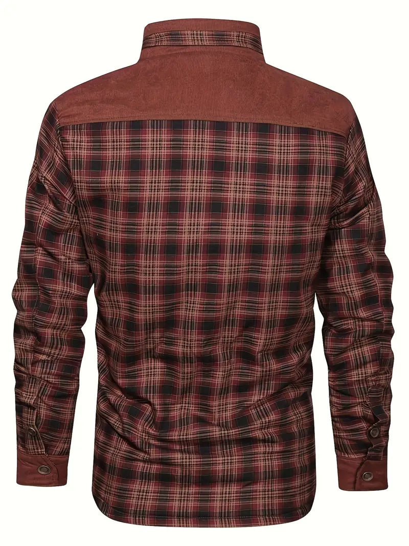Rero | Herren Retro-Karohemd mit Fleece-Futter – Warmer Freizeitmantel
