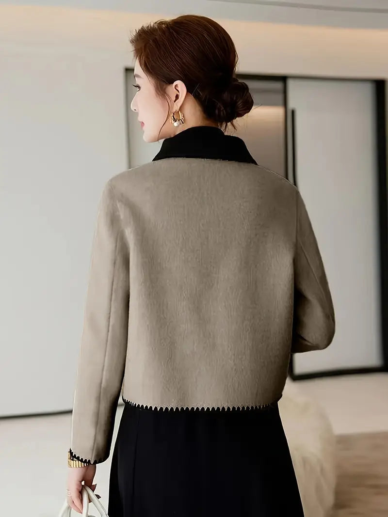 Lodi | Chic Damen Blazer aus Vlies-Mischung – Doppelreiher, Eleganter Revers
