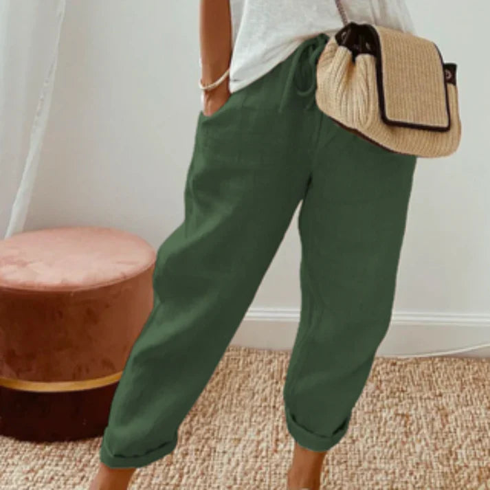 Fiamma | weite, sommerhose aus leinen