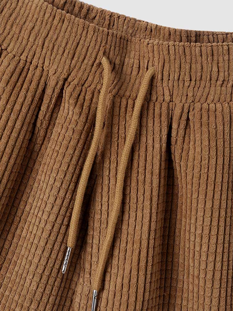 Verie | Corduroy Poloshirt und Kurze Hose Sommer Set für Herren