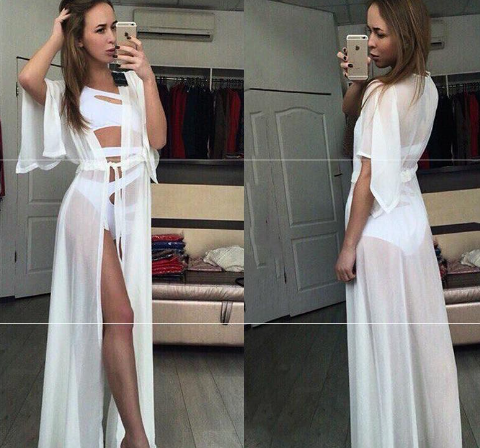 Kalinda | Langer Strandkimono