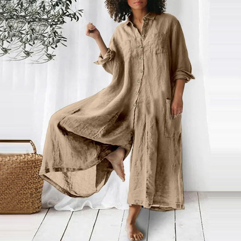 Lyndia | Woman Weites Overallkleid