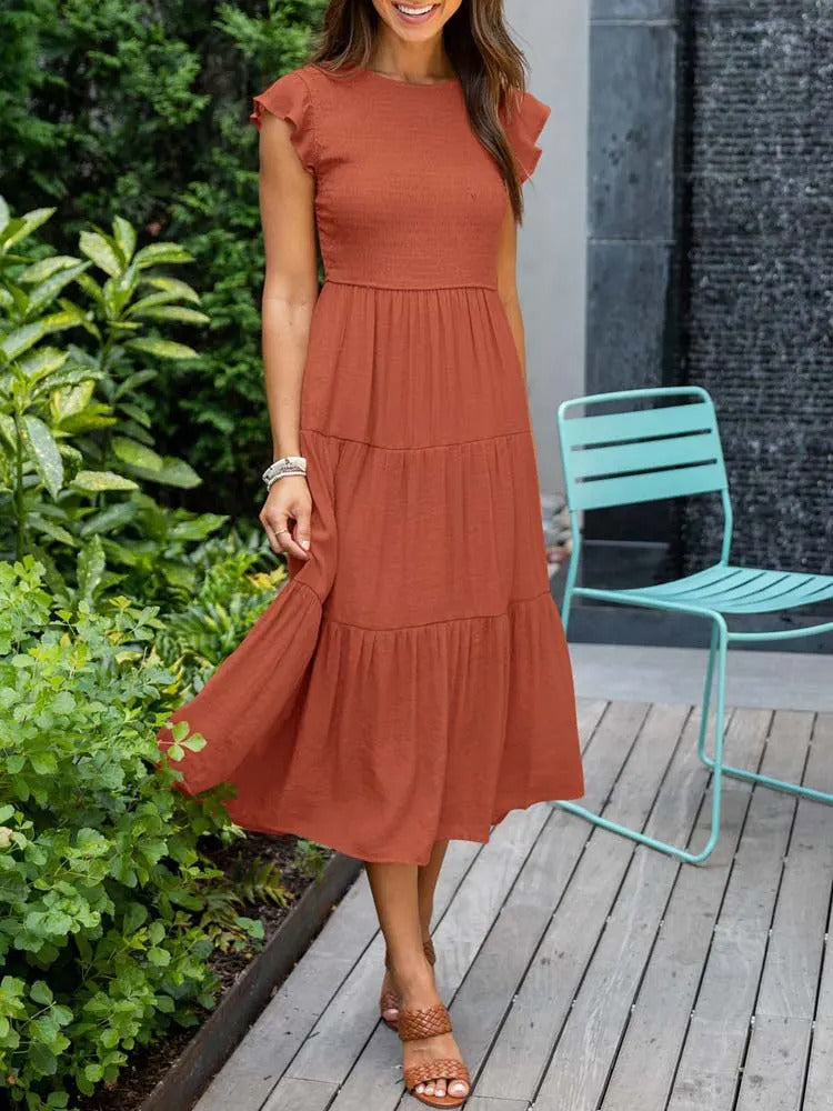 Roxane | Feminines Sommerkleid mit Rüschen und Taschen