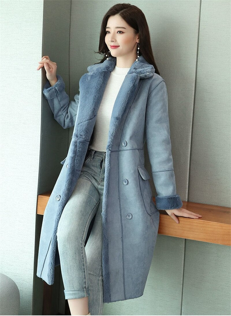 Fury | Dickes Wildleder Revers Mantel Pendler