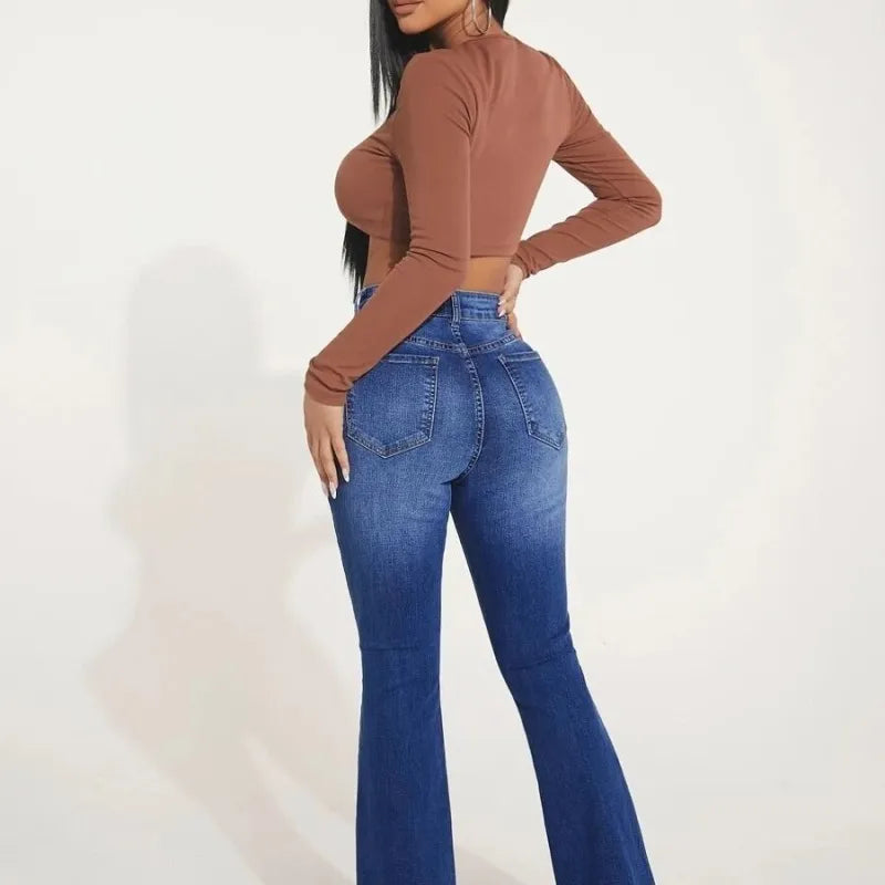 Poppy | Hoch auslaufende Stretchjeans
