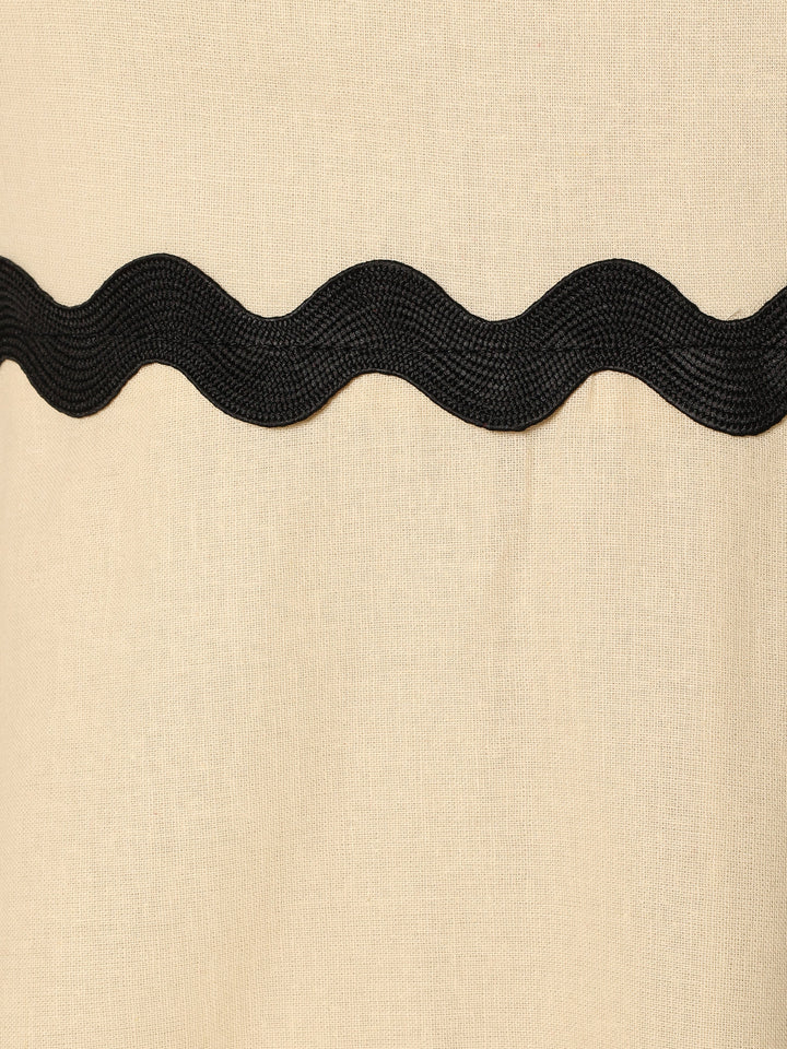 Onida | Cremefarbenes Maxikleid Schwarz