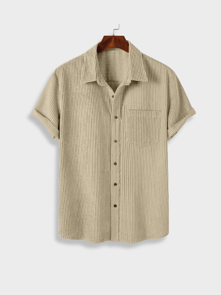 Verie | Corduroy Poloshirt und Kurze Hose Sommer Set für Herren
