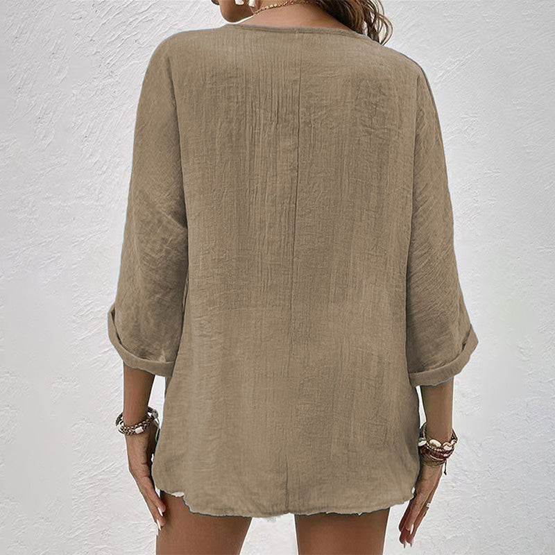 Nella | Damen T-Shirt mit V-Ausschnitt