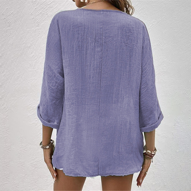 Nella | Damen T-Shirt mit V-Ausschnitt