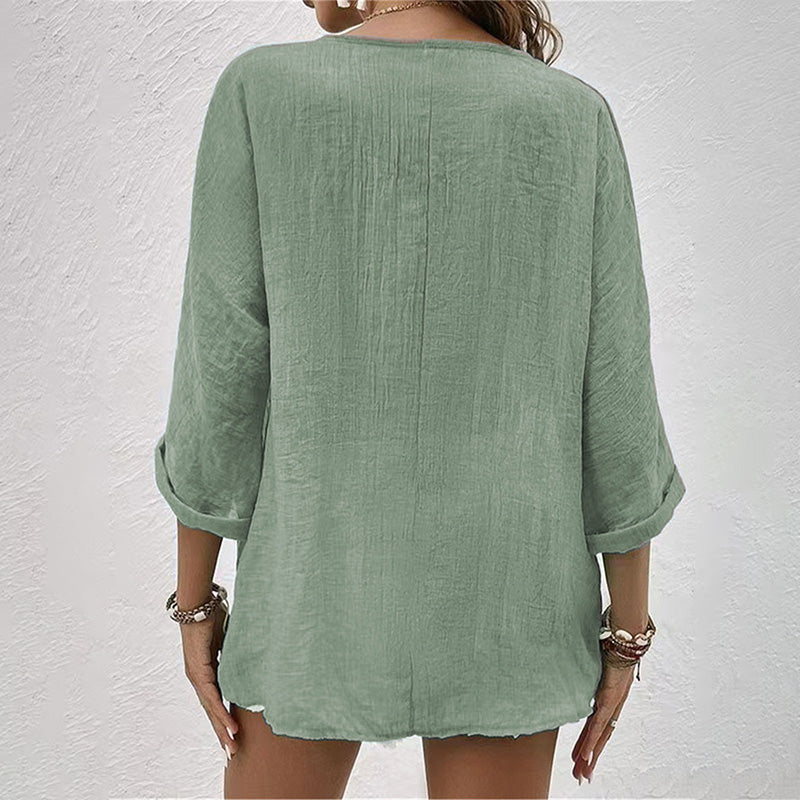 Nella | Damen T-Shirt mit V-Ausschnitt