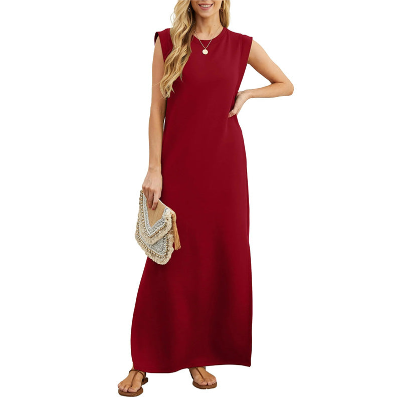 Levi | Knitterfreies Freizeitkleid mit geschlitztem Saum