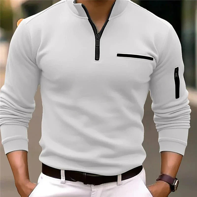 Lucretia | Strapazierfähiges Herren-Poloshirt mit Viertel-Reißverschluss