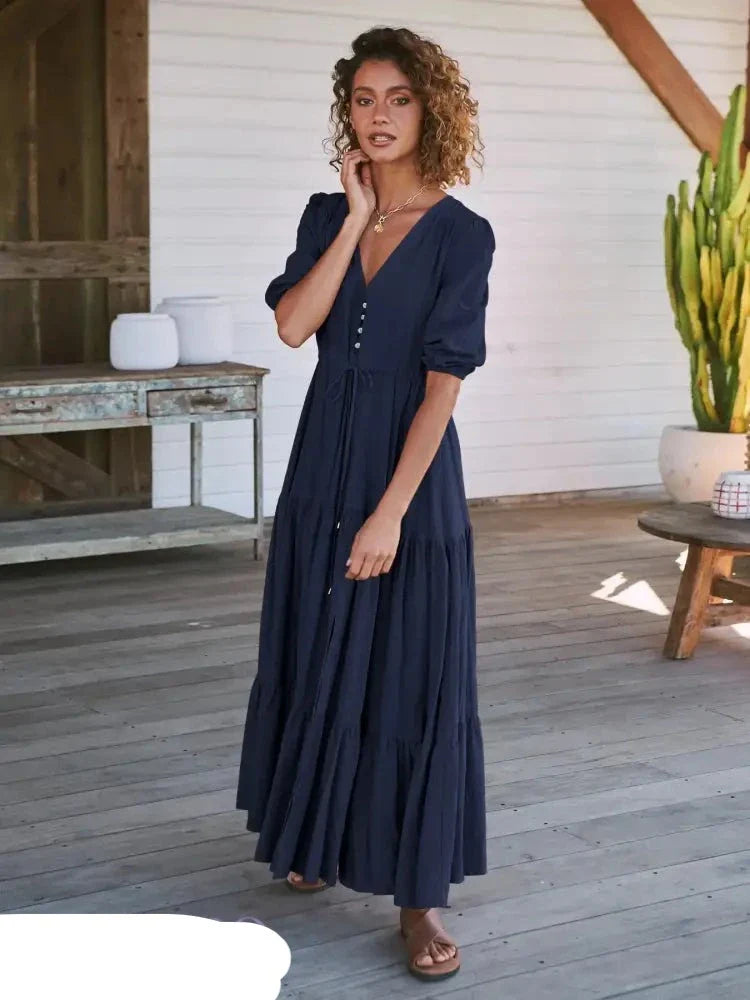 Zyra | Pinkes Maxi-Kleid